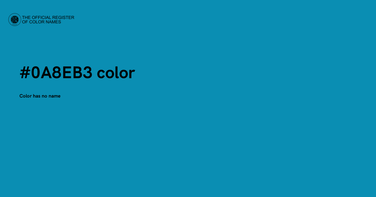Eb12 Color Color #0A8EB3 - The Official Register of Color Names