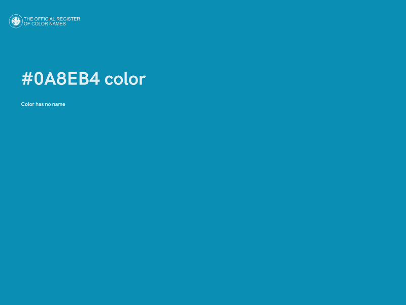 #0A8EB4 color image