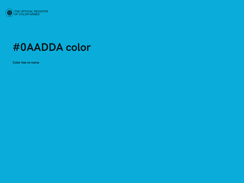 #0AADDA color image