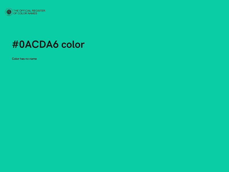 #0ACDA6 color image