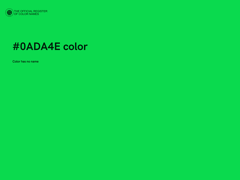 #0ADA4E color image