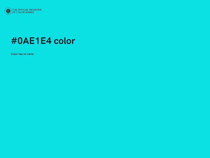 #0AE1E4 color image