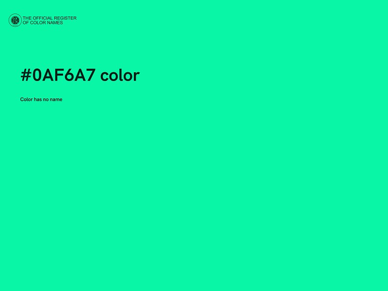 #0AF6A7 color image