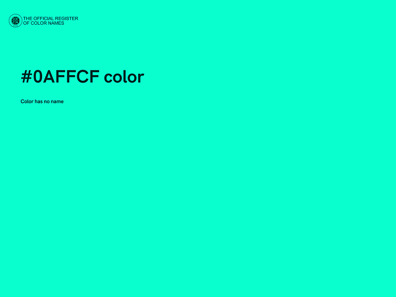 #0AFFCF color image