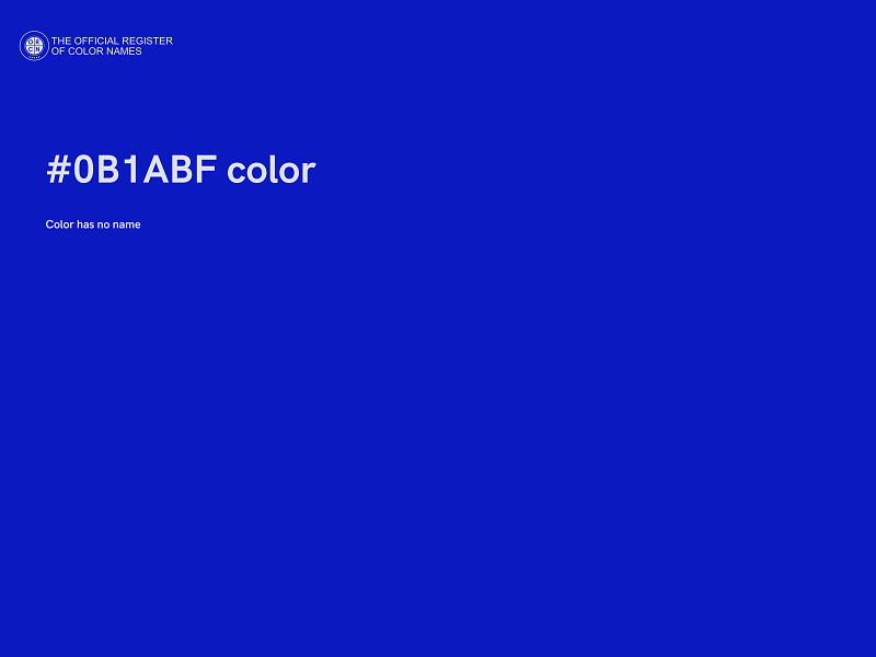 #0B1ABF color image