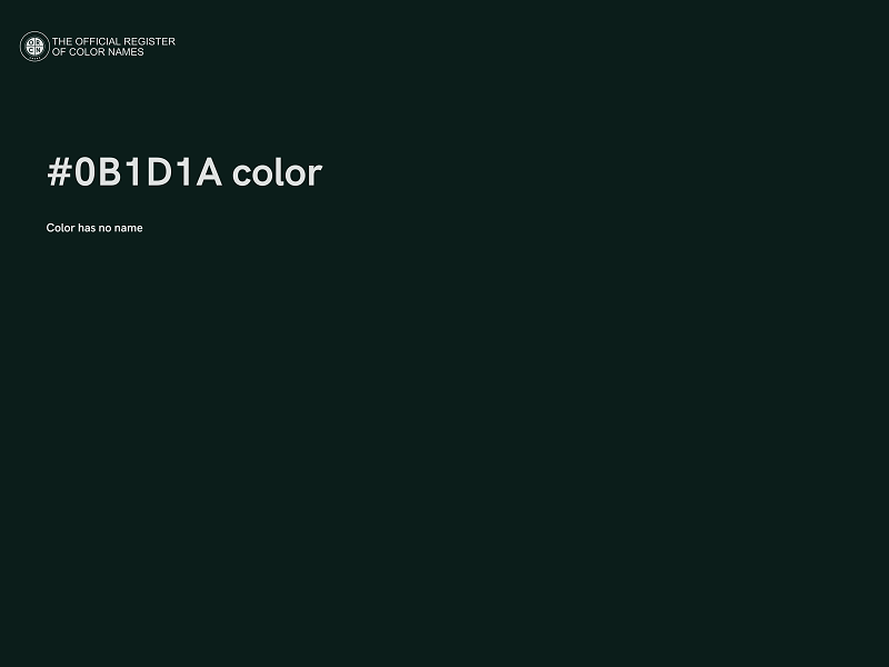 #0B1D1A color image