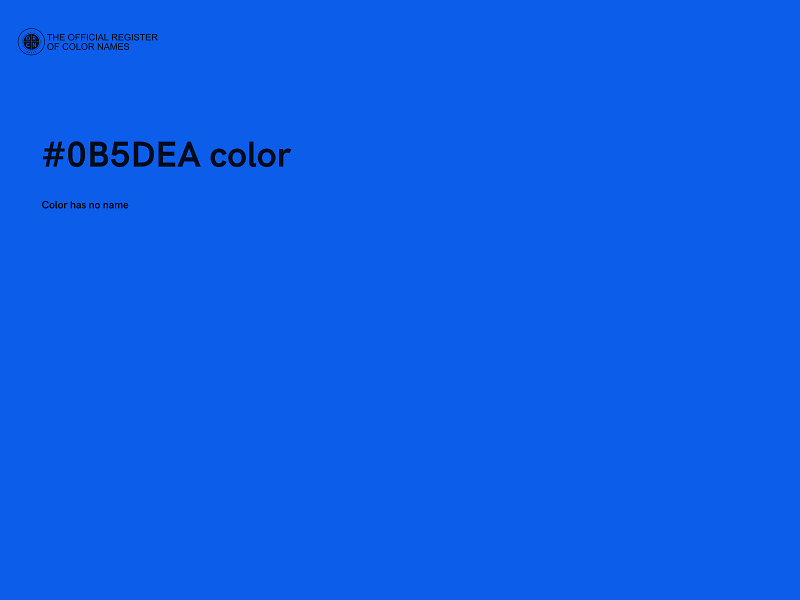 #0B5DEA color image