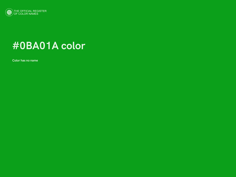 #0BA01A color image