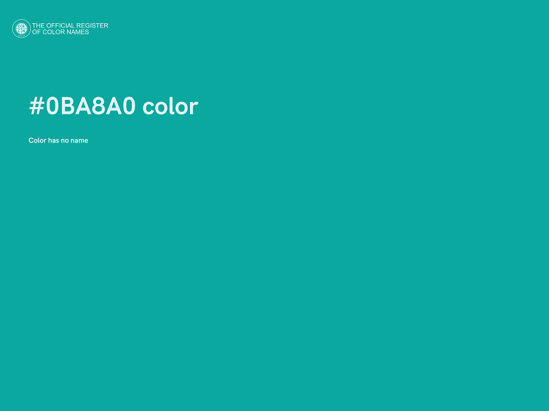 #0BA8A0 color image