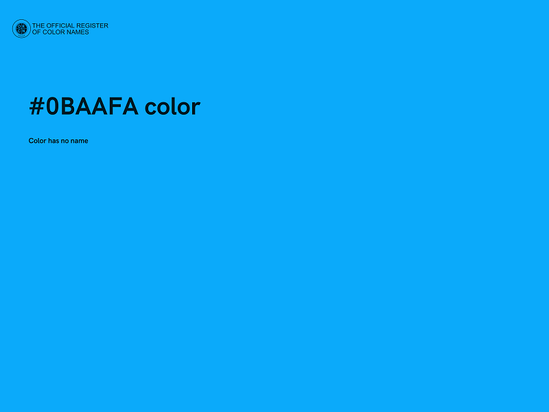 #0BAAFA color image