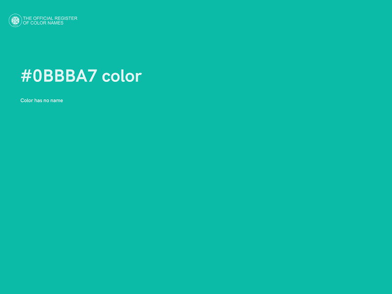 #0BBBA7 color image