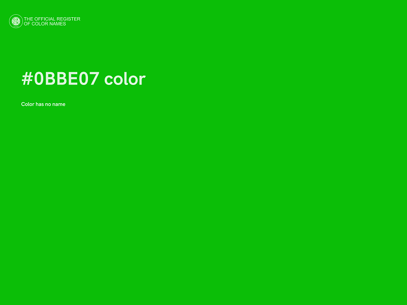 #0BBE07 color image