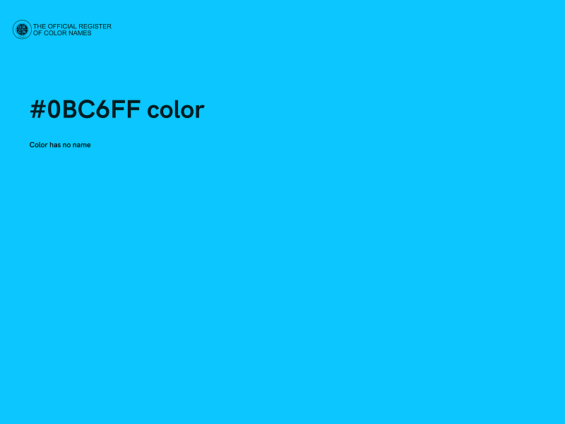 #0BC6FF color image