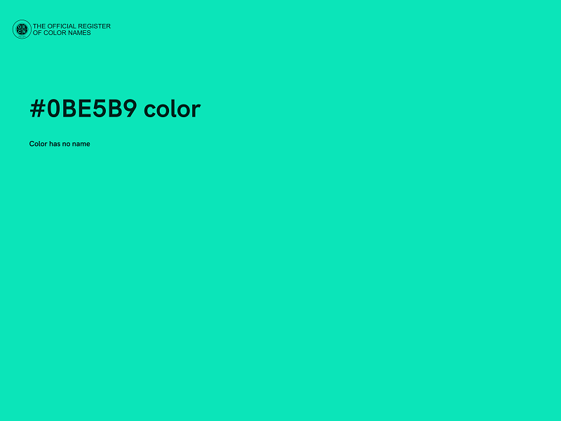 #0BE5B9 color image