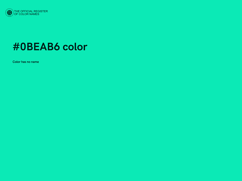 #0BEAB6 color image