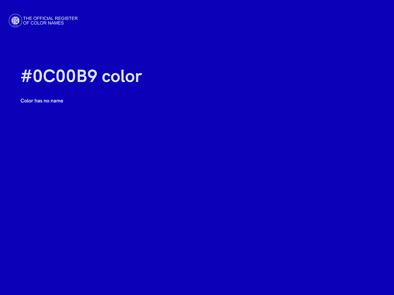 #0C00B9 color image