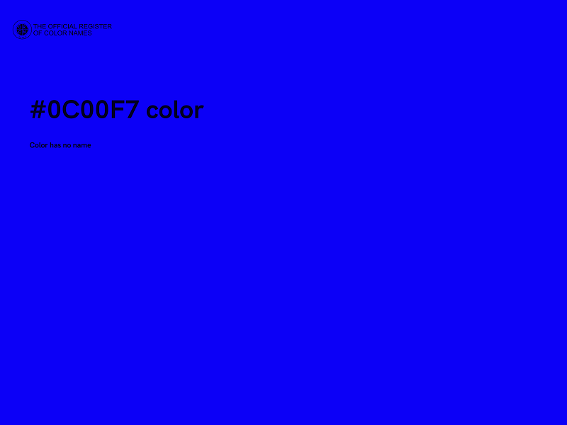 #0C00F7 color image