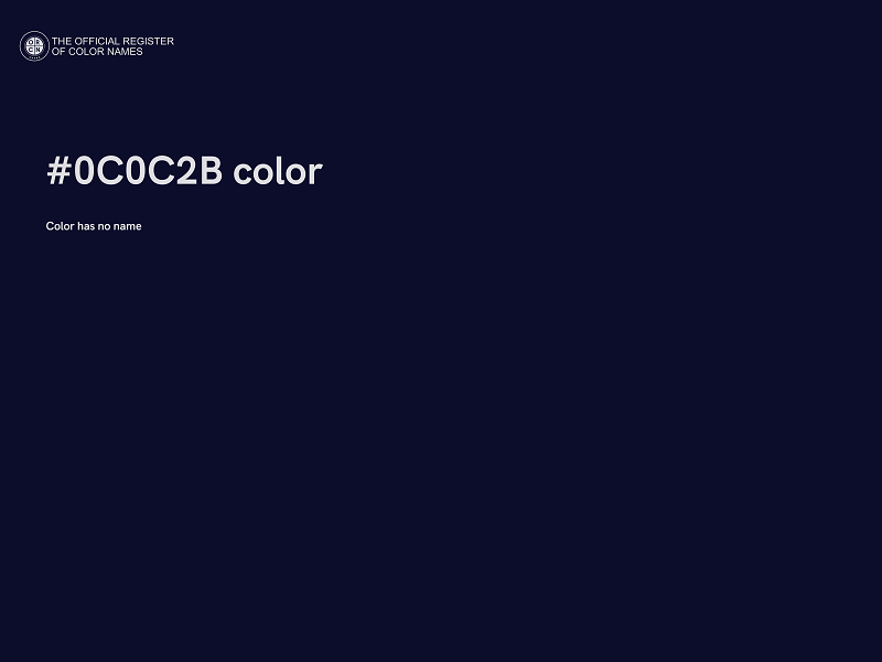 #0C0C2B color image