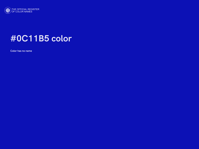 #0C11B5 color image