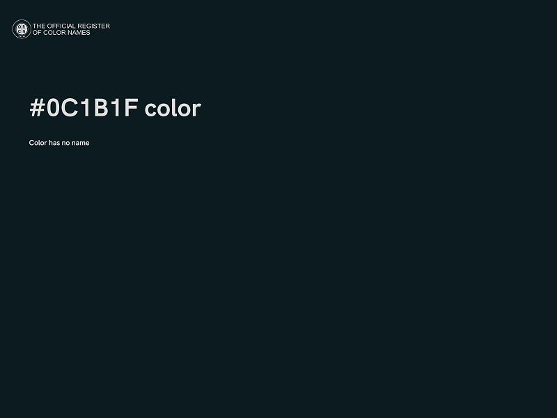 #0C1B1F color image