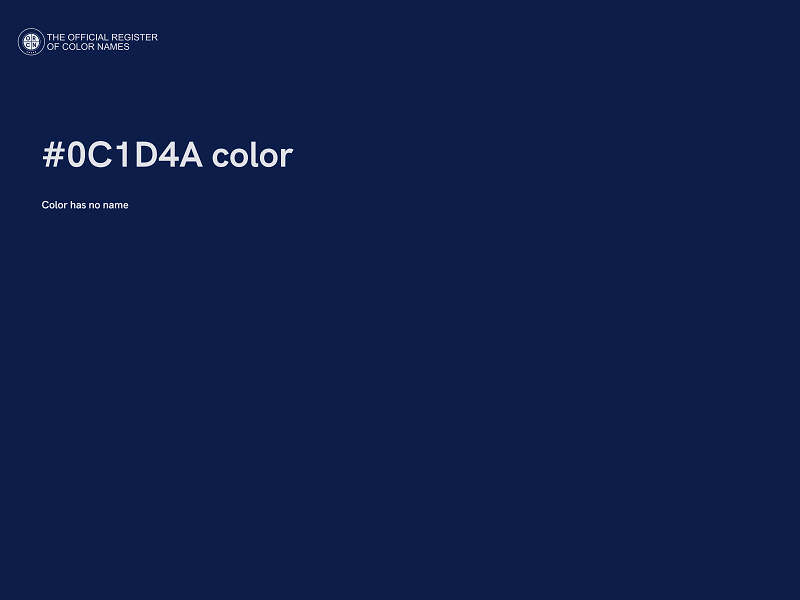 #0C1D4A color image