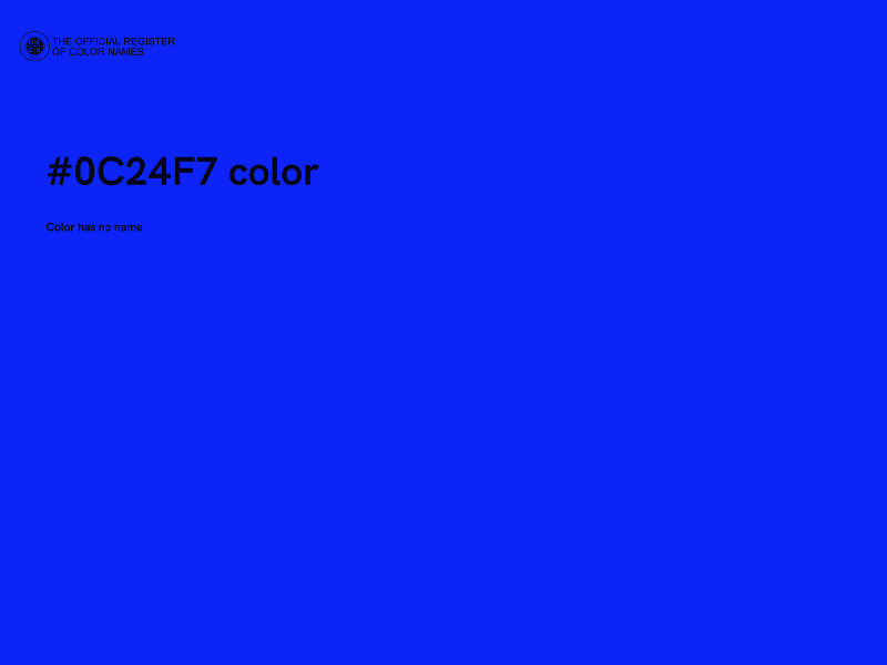 #0C24F7 color image