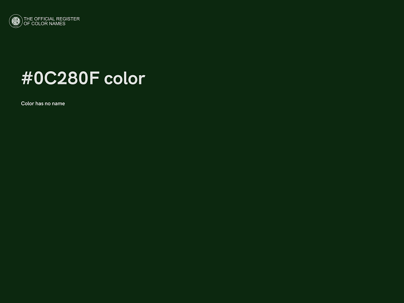 #0C280F color image