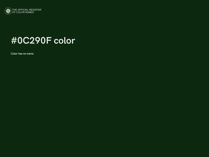 #0C290F color image