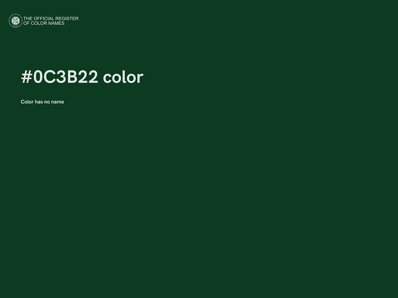 #0C3B22 color image