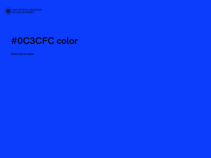 #0C3CFC color image