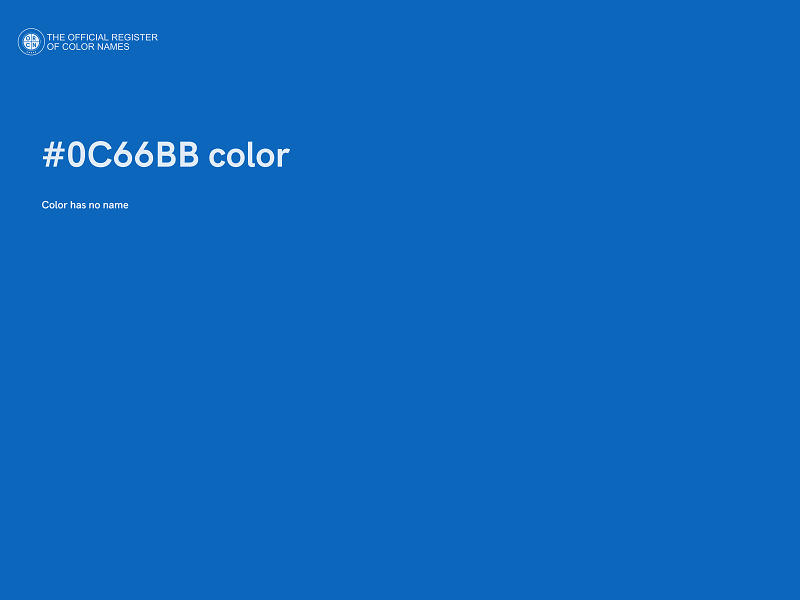 #0C66BB color image