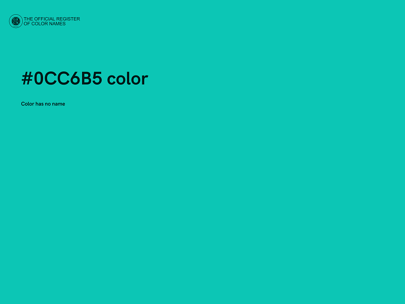 #0CC6B5 color image