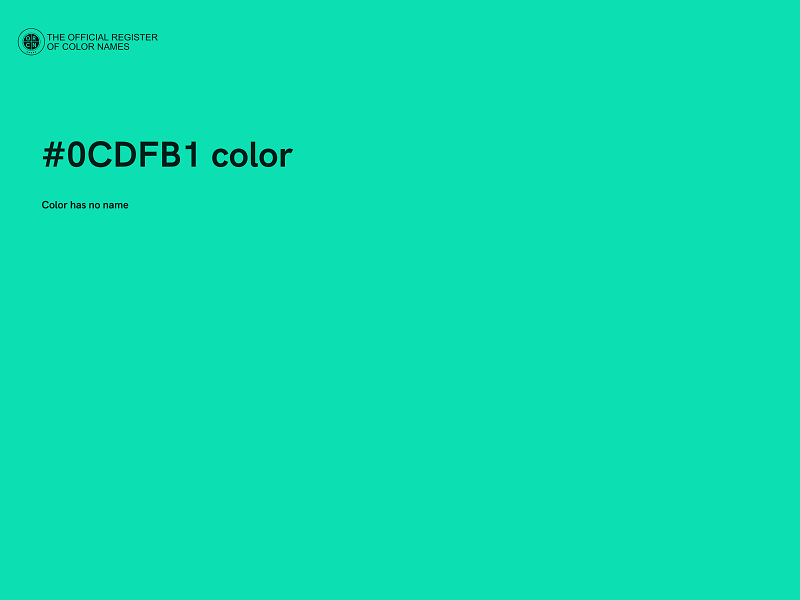 #0CDFB1 color image