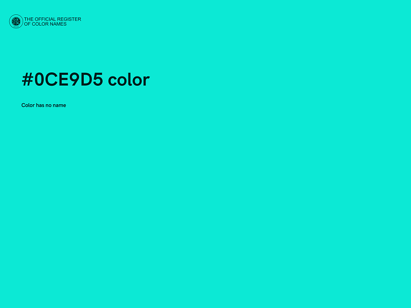 #0CE9D5 color image