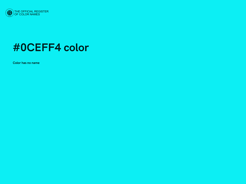 #0CEFF4 color image