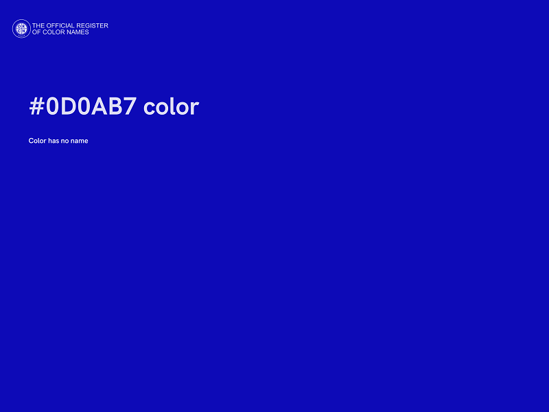 #0D0AB7 color image