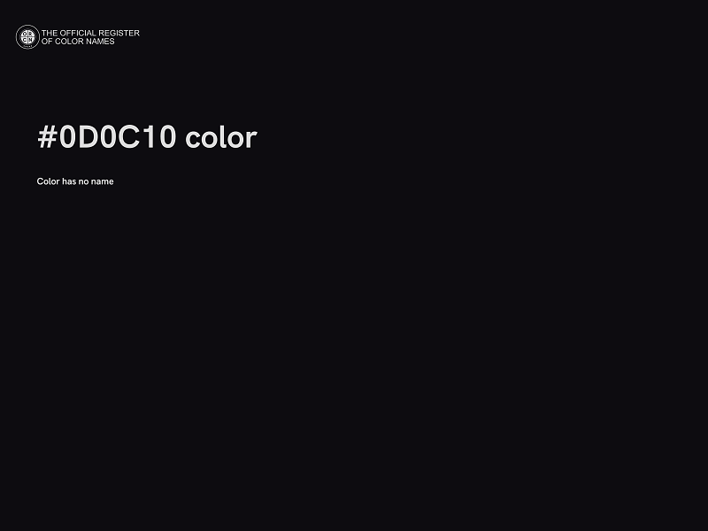 #0D0C10 color image