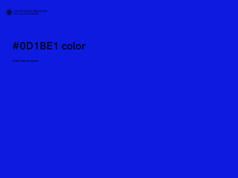 #0D1BE1 color image