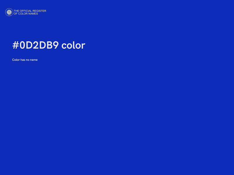 #0D2DB9 color image