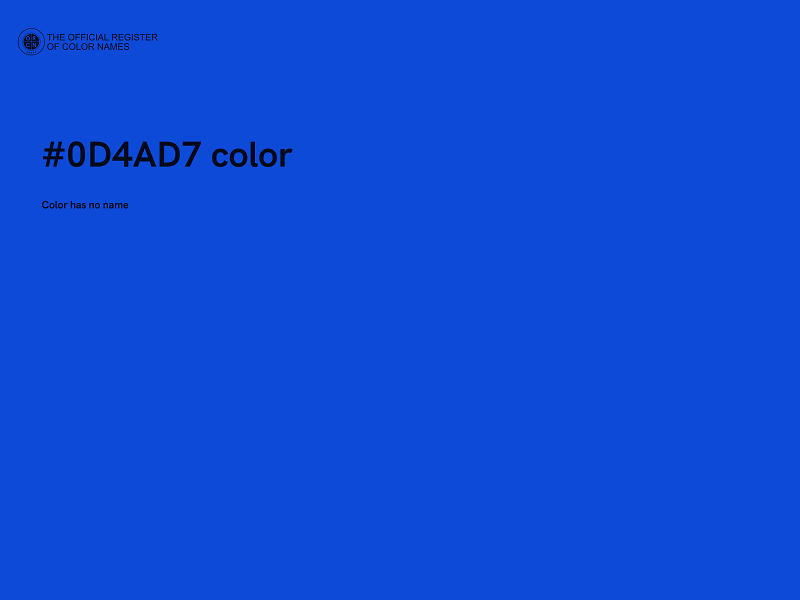 #0D4AD7 color image