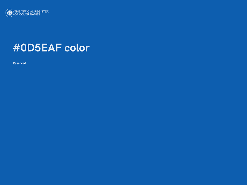 #0D5EAF color image