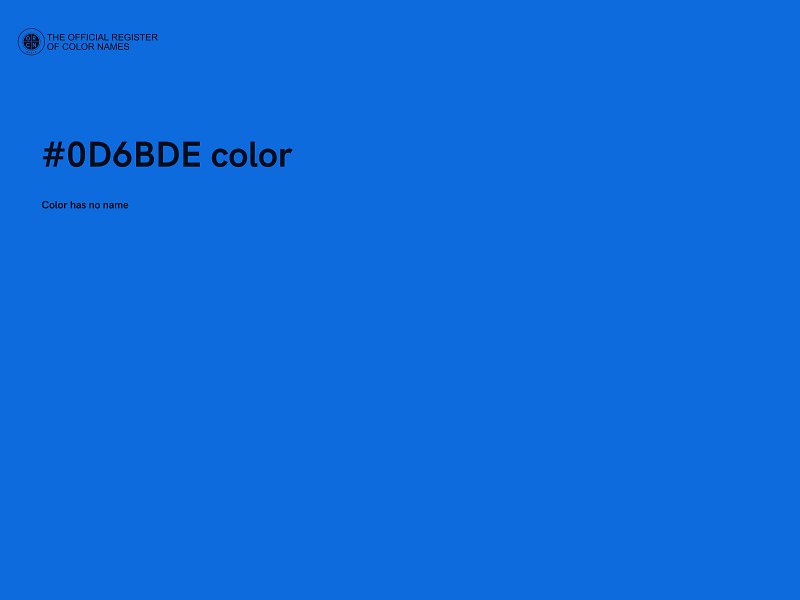 #0D6BDE color image