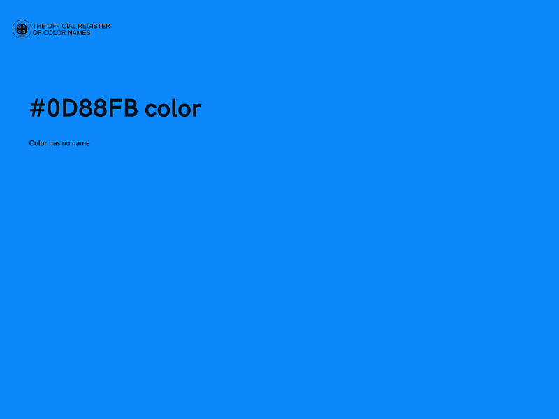 #0D88FB color image