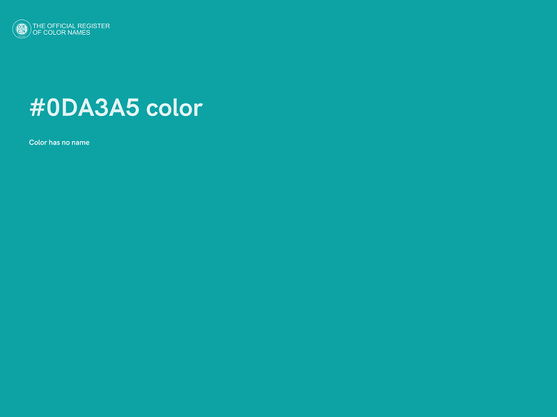 #0DA3A5 color image