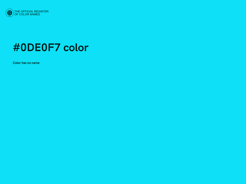 #0DE0F7 color image