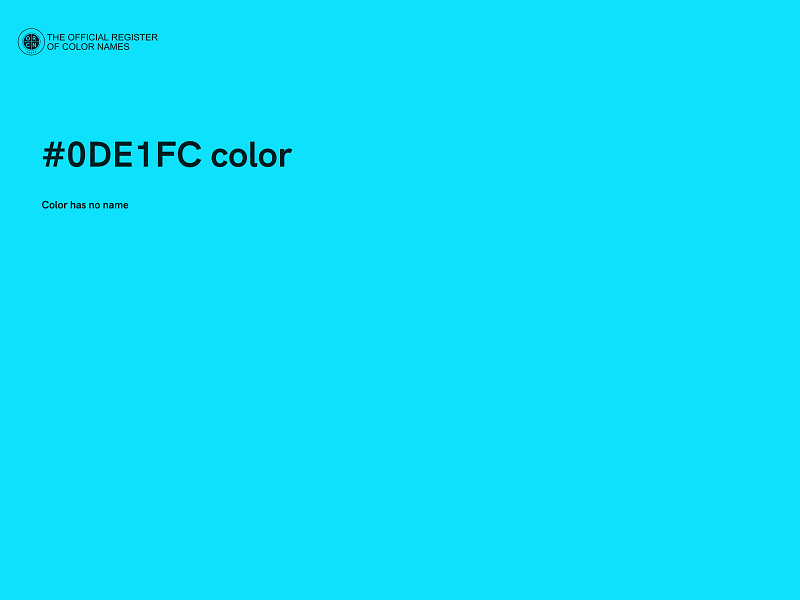 #0DE1FC color image