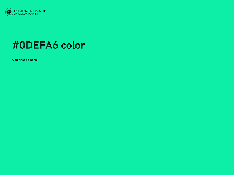 #0DEFA6 color image