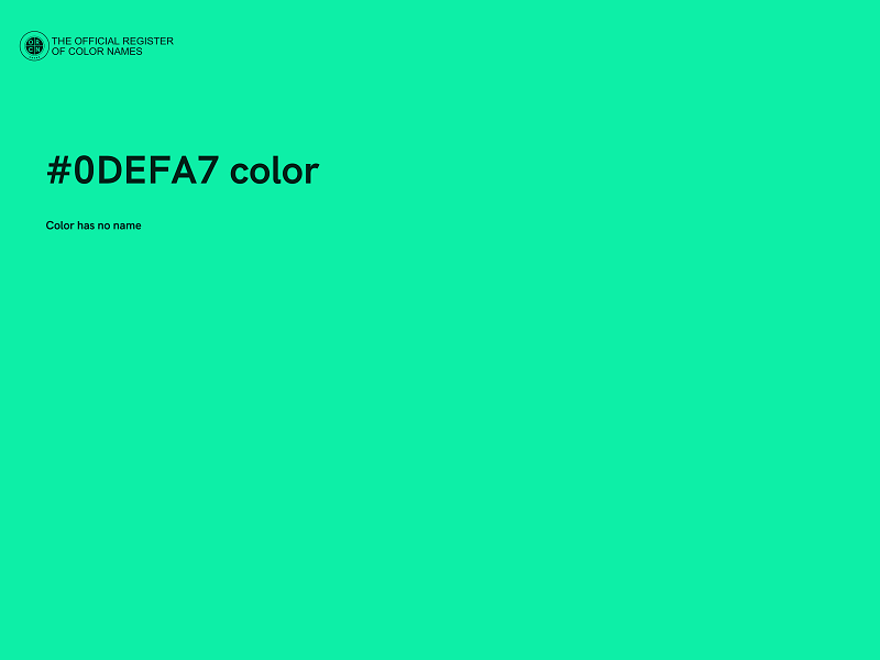 #0DEFA7 color image