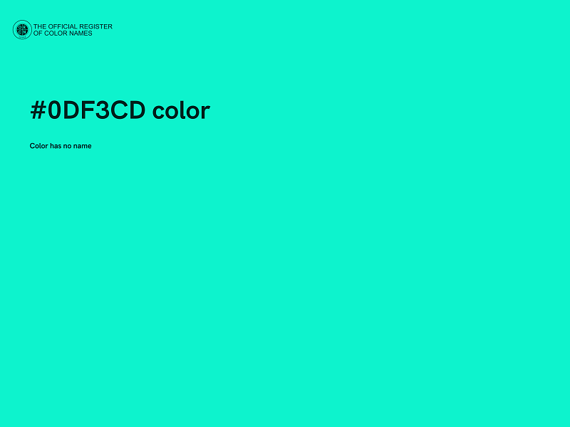 #0DF3CD color image