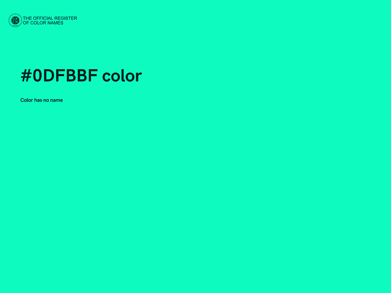 #0DFBBF color image